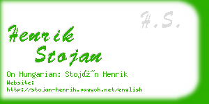 henrik stojan business card